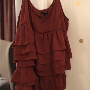 Ruffled Copper tank top